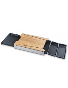 Eiken snijplank met opvangbak 2
